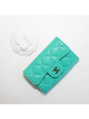 Classic caviar card wallet snap fluorescent mint champagne gold AP0214 B10583 NS837 - CHANEL - BALAAN 4