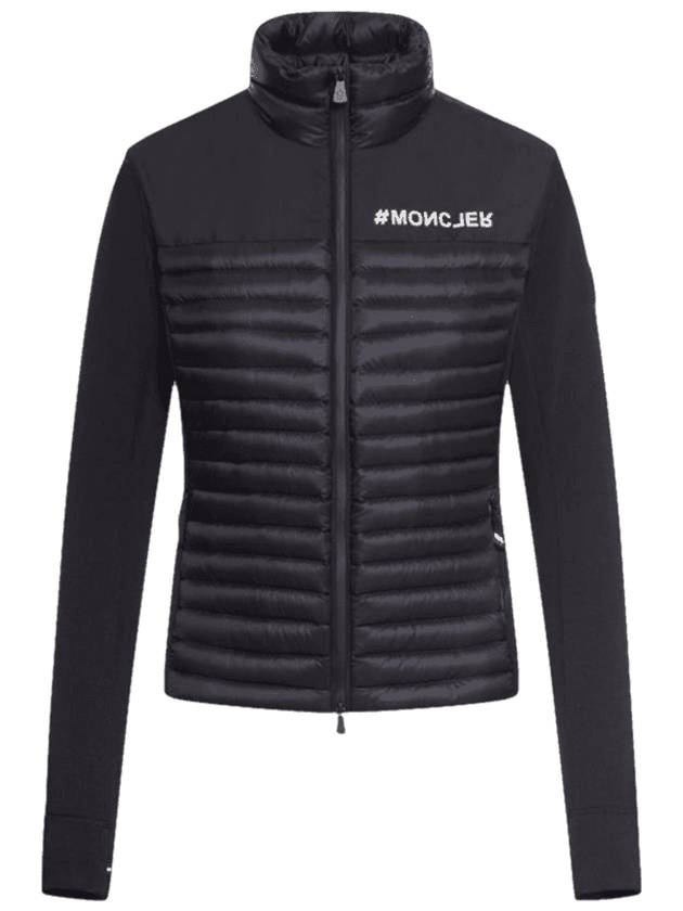 Women's Padded Zip-Up Jacket Black - MONCLER - BALAAN 1
