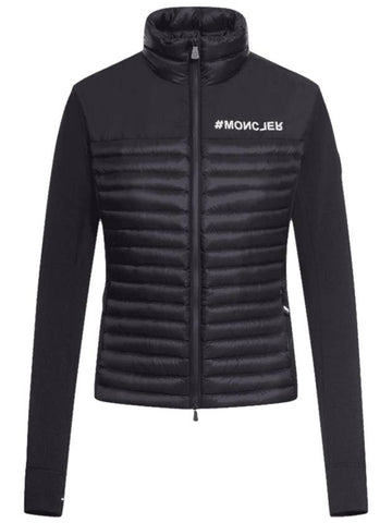 Women's Padded Zip-Up Jacket Black - MONCLER - BALAAN 1
