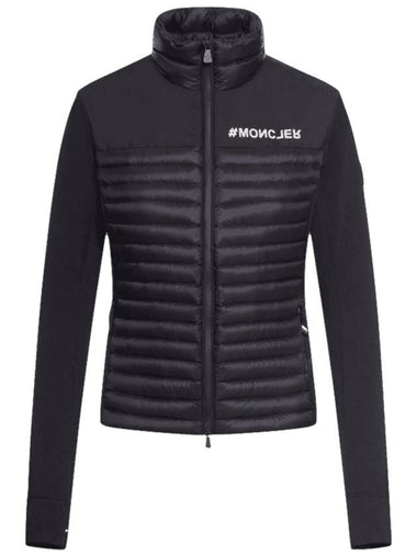 Women's Padded Zip-Up Cardigan Black - MONCLER - BALAAN 1