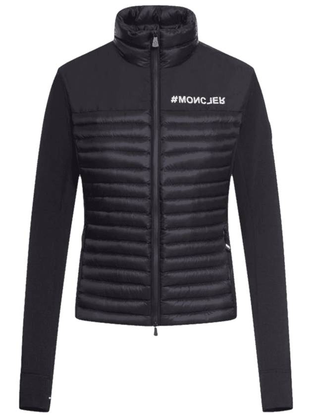 Women's Padded Zip-Up Cardigan Black - MONCLER - BALAAN 1