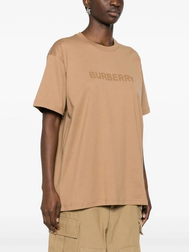 Logo Print Organnic Cotton Short Sleeve T-Shirt Brown - BURBERRY - BALAAN 4