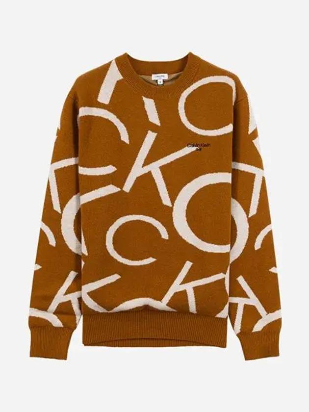 Men s CK Big Logo Wool Knit Sweater CA1SW230513 - CALVIN KLEIN GOLF - BALAAN 3