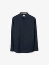 EKD Stretch Cotton Long Sleeve Shirt Blue - BURBERRY - BALAAN 2