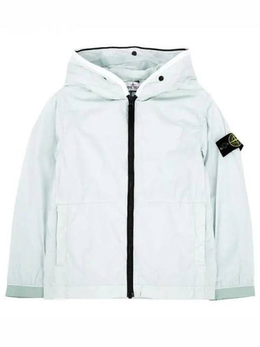 Stone Kids Waffen Patch Two Line Hooded Jacket Light Gray 781640332 V0061 270169 1101557 - STONE ISLAND - BALAAN 1