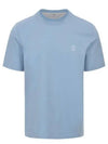 Logo Short Sleeve T-shirt Blue - BRUNELLO CUCINELLI - BALAAN 2