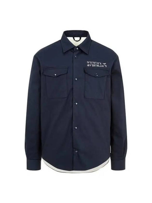 Men s Padded Pocket Shirt Jacket Navy 271793 - EMPORIO ARMANI - BALAAN 1