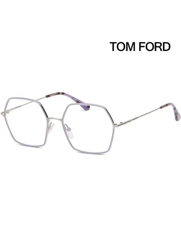 Eyewear Blue Light Blocking Polygon Eyeglasses Purple - TOM FORD - BALAAN 5