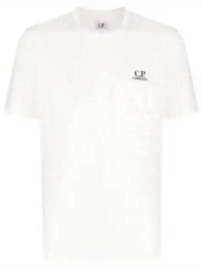 Logo Pocket Crew Neck Cotton Jersey Short Sleeve T-Shirt Gauze White - CP COMPANY - BALAAN 2