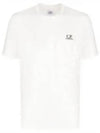 Logo Pocket Crew Neck Cotton Jersey Short Sleeve T-Shirt Gauze White - CP COMPANY - BALAAN 2