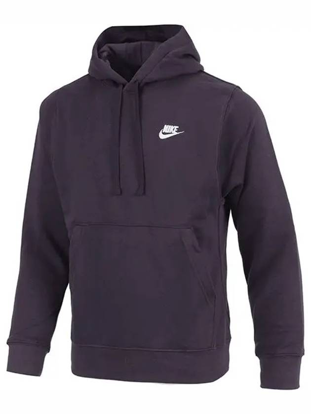 Club Fleece Pullover Hoodie Purple - NIKE - BALAAN 3