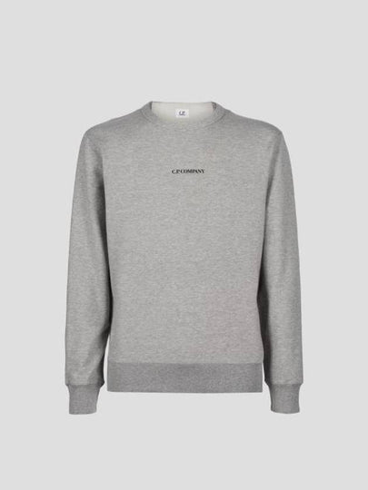 Light Fleece Logo Sweatshirt Grey Melange - CP COMPANY - BALAAN 2