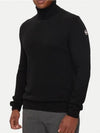 Le Pal logo patch cashmere blend turtleneck sweater black - COLMAR - BALAAN 4