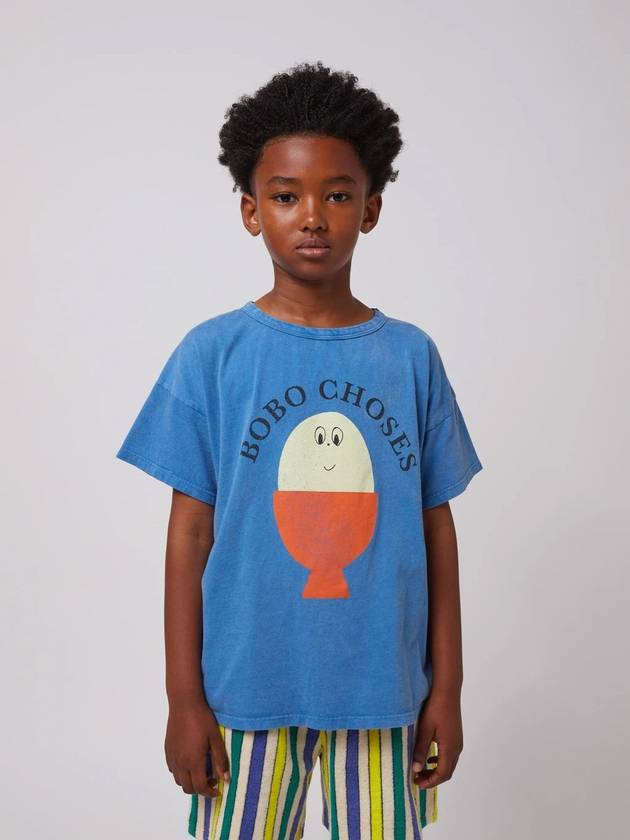 Children s Short Sleeve T Shirt Morning Egg B125AC006 - BOBO CHOSES - BALAAN 1