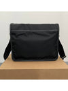 Triangle Logo Re-Nylon Saffiano Leather Messenger Bag Black - PRADA - BALAAN 5