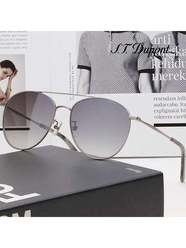 Eyewear Round Sunglasses Silver - S.T. DUPONT - BALAAN 3