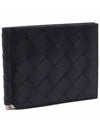 Intrecciato Bill Clip Card Wallet Black - BOTTEGA VENETA - BALAAN 4