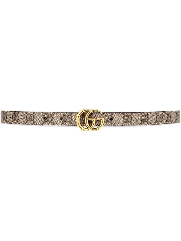 GG Marmont Reversible Thin Belt Grey - GUCCI - BALAAN 2