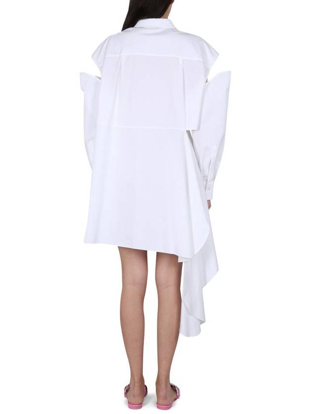 midi dress 745626 QAABC9000 WHITE - ALEXANDER MCQUEEN - BALAAN 4