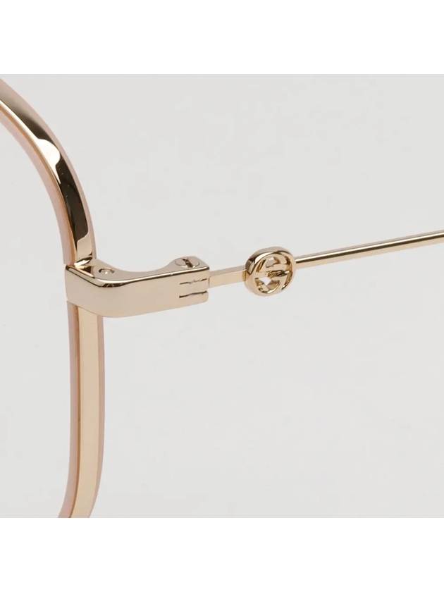 Eyewear Rectangle Metal Eyeglasses Gold - GUCCI - BALAAN 10