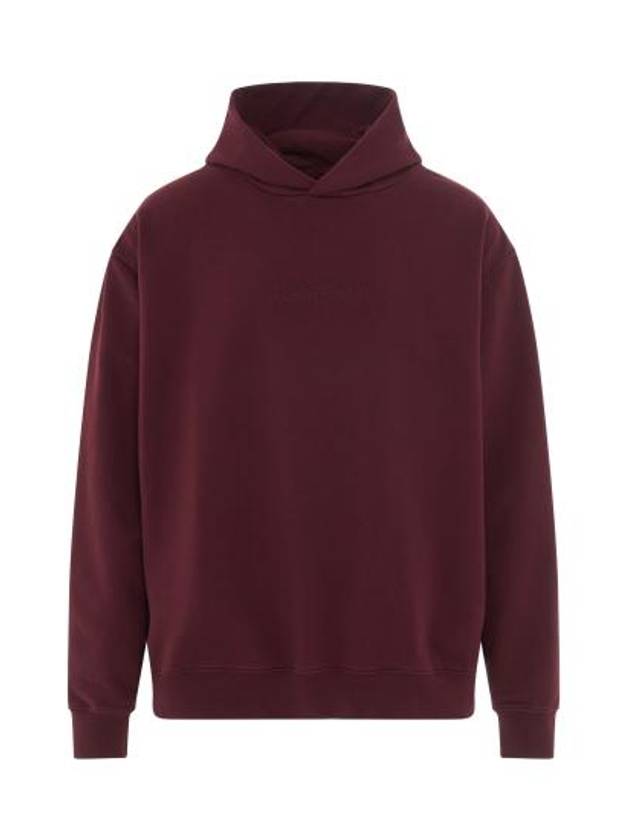 Men's Embroidered Logo Cotton Oversized Hood Bordeaux - MAISON MARGIELA - BALAAN 2