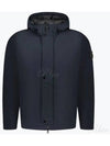 Techno Fabric Hooded Jacket Navy - STONE ISLAND - BALAAN 2