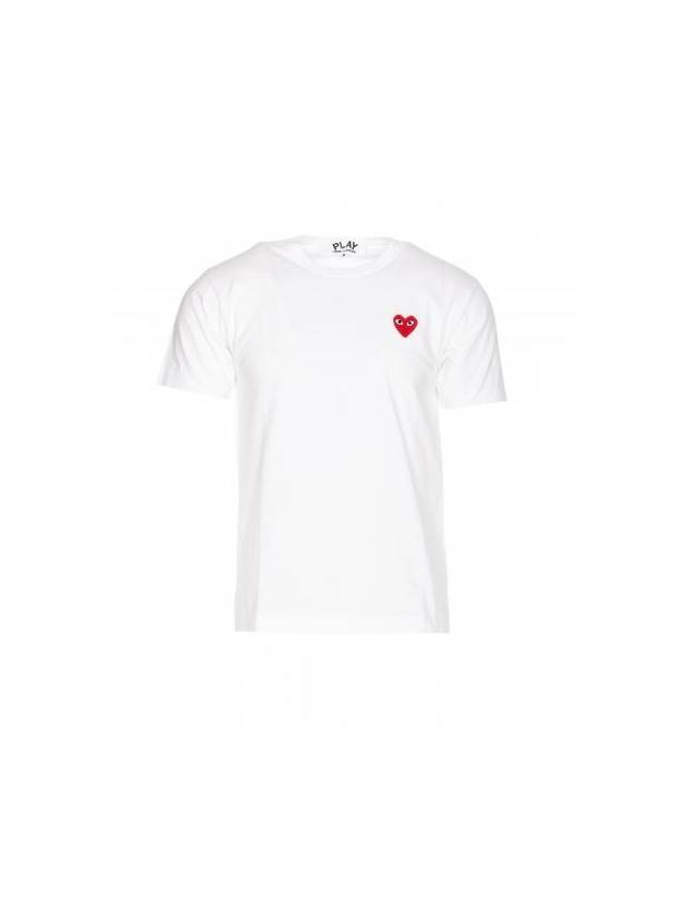 Red Heart T-Shirt White - COMME DES GARCONS PLAY - BALAAN 1