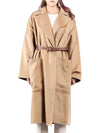 Belted Midi Single Coat Camel - BURBERRY - BALAAN 2