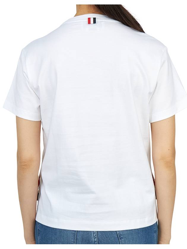 Midweight Jersey Boxy Pocket Short Sleeve T-Shirt White - THOM BROWNE - BALAAN 5