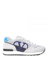 V Logo Low Top Sneakers Grey Blue - VALENTINO - BALAAN 2