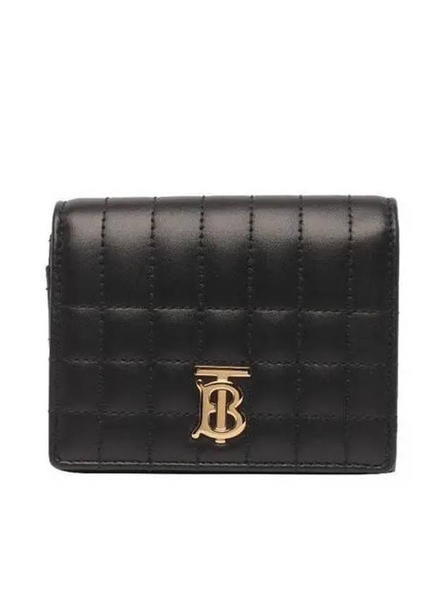 Lola Small Quilted Leather Folding Wallet Black Light Gold - BURBERRY - BALAAN 5