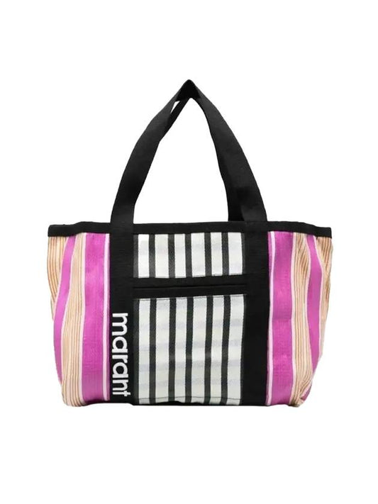 Darwen Striped Nylon Tote Bag Pink - ISABEL MARANT - BALAAN 1