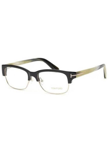 Eyewear Rectangle Half Horn Rim Eyeglasses Black - TOM FORD - BALAAN 1