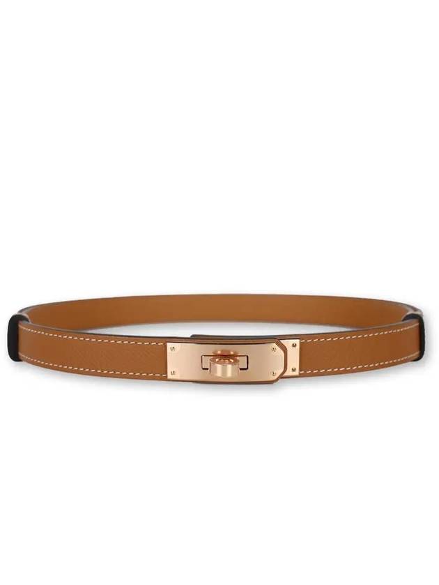 Women's Kelly 18 Leather Belt Brown - HERMES - BALAAN 2