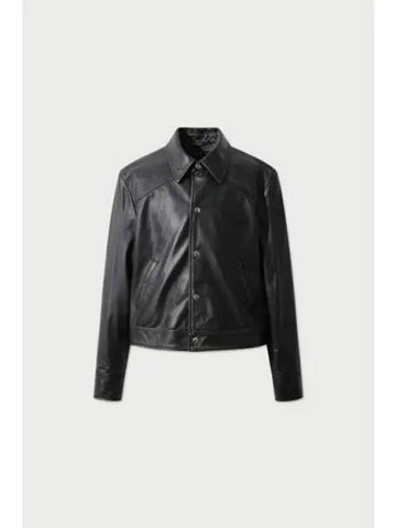 DEMETSPE Cowhide damage button leather jacket IRJLA24770BKX - IRO - BALAAN 1