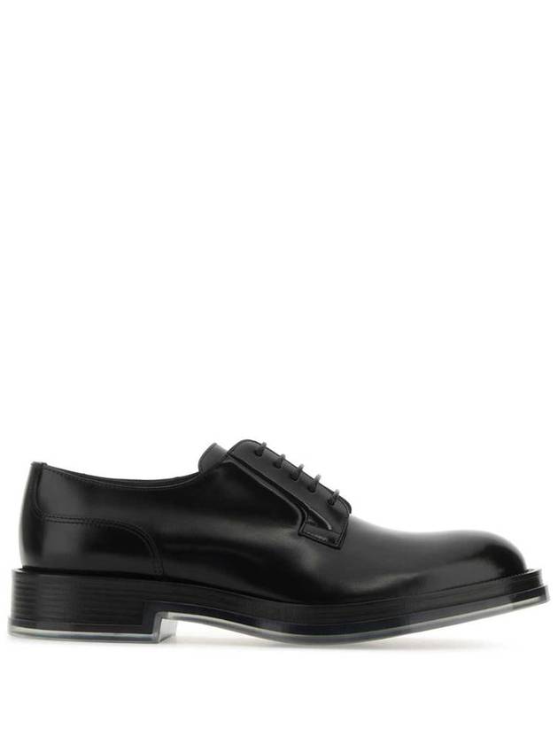 Lace-Up Transparent Sole Leather Oxford Black - ALEXANDER MCQUEEN - BALAAN 2