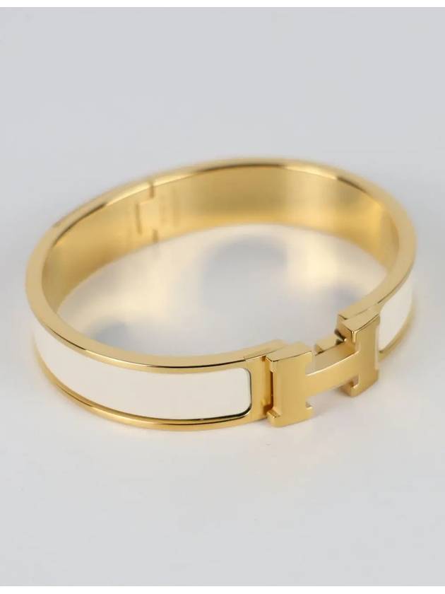 Clic H Bracelet Gold Creme - HERMES - BALAAN 3