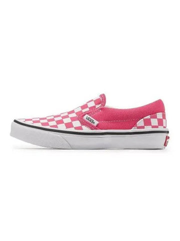 KIDS Classic Slip On Color THEORY Checkerboard Honeysuckle VN000CYGCHL1 - VANS - BALAAN 1