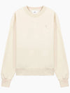 Tone On Tone Mini Logo Round Neck Sweatshirt Beige - AMI - BALAAN 2