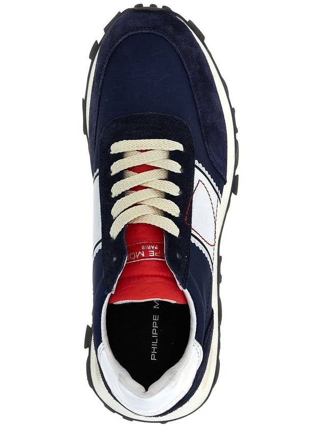 Paneled lace up running low top sneakers blue - PHILIPPE MODEL - BALAAN 5