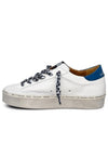 Women's Hi Star Blue Tab Nappa Leather Low Top Sneakers White - GOLDEN GOOSE - BALAAN 4