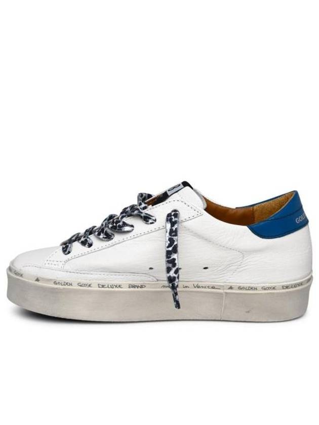 Women's Hi Star Blue Tab Nappa Leather Low Top Sneakers White - GOLDEN GOOSE - BALAAN 4