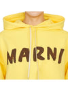 Logo Print Cotton Hooded Top Yellow - MARNI - BALAAN 7