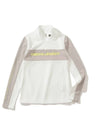 Women's Trans Half Zip Up Long Sleeve T-Shirt Offwhite - HORN GARMENT - BALAAN 1