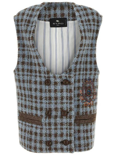 23 fw Light Blue Virgin Wool Blend Vest Jacket 115587251250 B0480783567 - ETRO - BALAAN 2