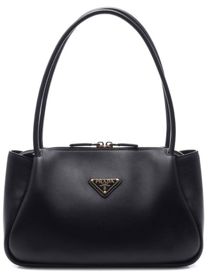 Triangle Logo Medium Shoulder Bag Black - PRADA - BALAAN 2