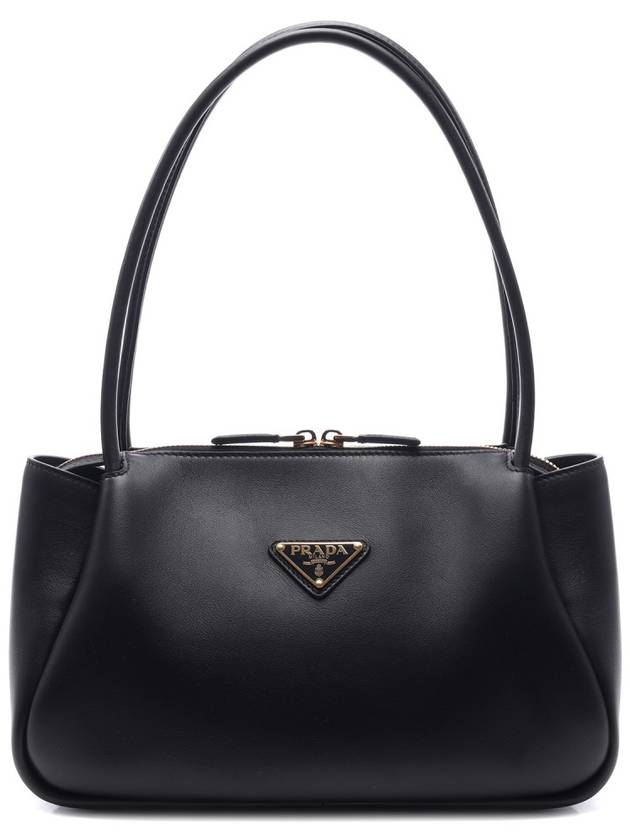 Triangle Logo Medium Shoulder Bag Black - PRADA - BALAAN 3