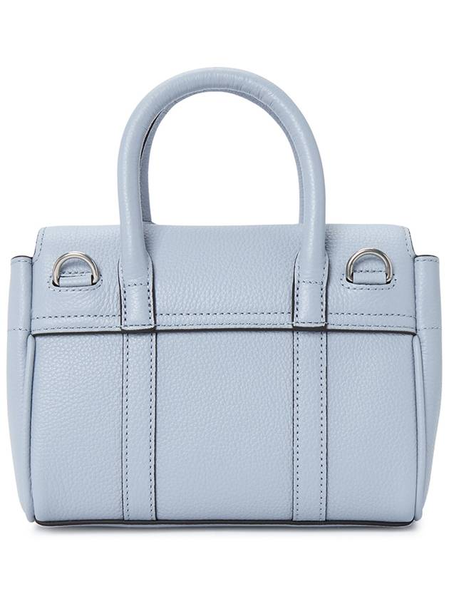 Bayswater Leather Shoulder Bag Light Blue - MULBERRY - BALAAN 5