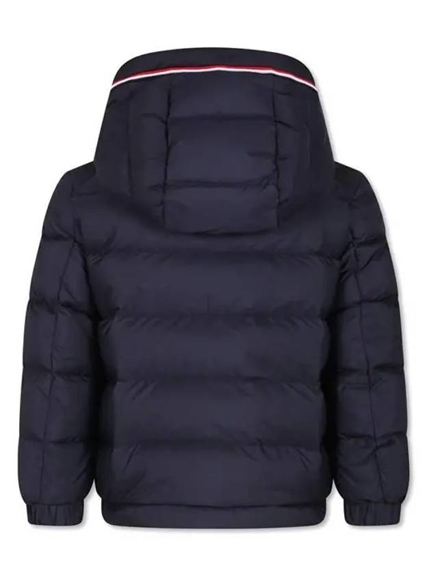 Moncler Kids 6 10 MERARY Three Stripes Hooded Down Jacket Navy - MONCLER - BALAAN 3