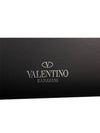 VLTN White Logo Document Clutch Bag Black - VALENTINO - BALAAN 9